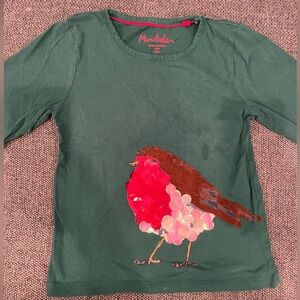 Mini Boden 4-5Y 4T - 5T Long Sleeve Sequin Shirt